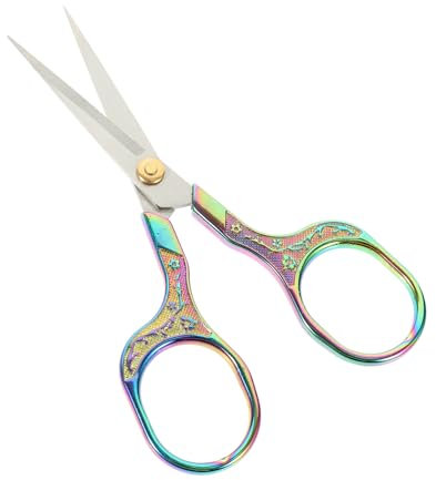 STOBOK Tijeras De Bordar Vintage Inoxidable Herramienta De Para Manualidades Costura y Oficina Para Hilo y Color Tiñido Pequeño y Portátil