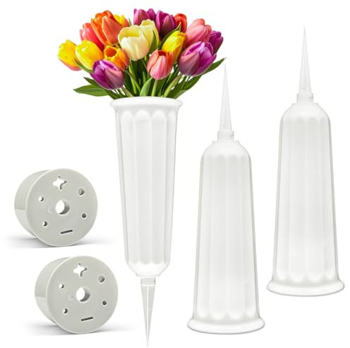 Vase Cimetiere 2 Pièces,Vase Funeraire pour Cimetière,pour Décoration De Tombe