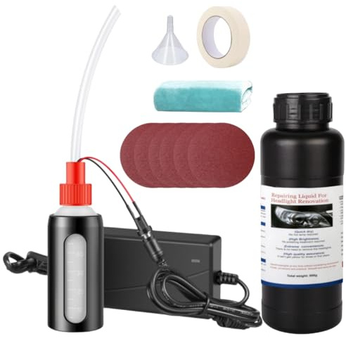 Ctopkatuo Scheinwerfer Reparatur Polierset, Scheinwerfer UV Bedampfen Aufbereitung Set Dampf, Kunststoff Politur Scheinwerfer Restauration Sett