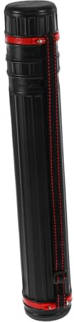HOMSFOU Tubo Telescópico Para Almacenamiento De Dibujos y Planos Plástico Duradero Negro Extra Pequeño Correa Ajustable Para Transporte Cómodo