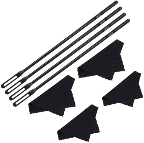 Flötenputzer 8 Stück Flöten Reinigungsset (4 Flöten Putztücher 4 Blockflöte Reinigungsstab) für Querflöte Flöte Putz für Pflege Innen- und Außenreinigung von Instrumenten