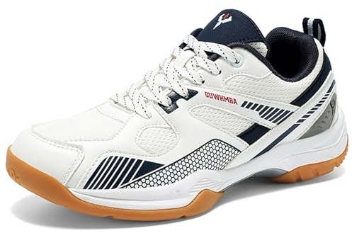 Hiuzylqx Scarpe da Badminton da Uomo Scarpe da Tennis Antiscivolo, Leggere, Traspiranti per Tennis, Squash, pallavolo, Pallamano,C,40 EU