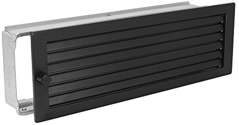 Warmluftgitter WG 4515 S Schwarz 450 x 150 mm mit Einbaurahmen