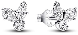 PANDORA Sparkling Herbarium Cluster Stud Earrings - Sterling Silver Earrings - Gift for Her - No Box
