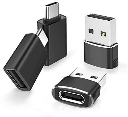 Elebase für iPhone 17 Pro USB auf USB-C Adapter with Typ C Stecker auf Buchse Konverter 4Pack,Thunderbolt 4 auf Typ A OTG für iPhone 16 15 14,iPad Air Mini,Samsung S25,M56,M55,Apple Watch 11 10