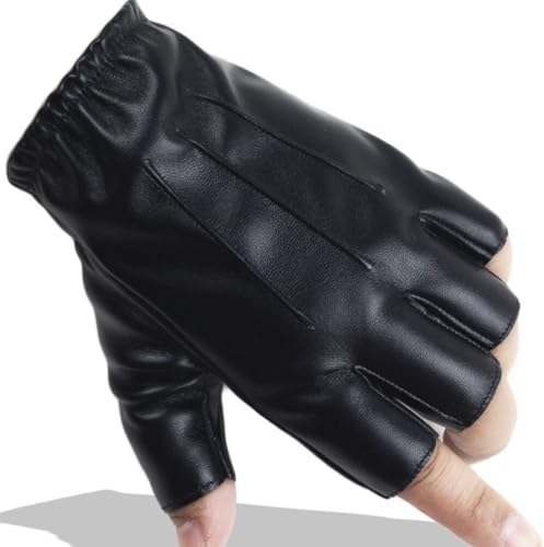 BESPORTBLE 1 Paar Halbfinger-fahrradhandschuhe Sport-Cosplay Wiederaufladbare Heizung Pu-Handschuhe Handwärmer Fingerlose Fahrradhandschuhe Leder Elektrischer Wärmeschatz Gemütlich Kind