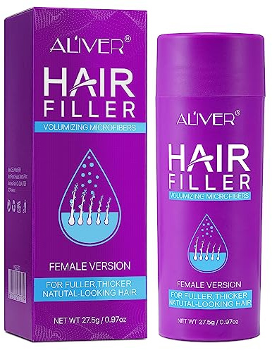 Women's Hair Fibers for Thinning Hair – Black 27.5g – Instantly Conceals Hair Loss，Bald Spots & Thinning Edges – Keratin Formula – Vegan & Cruelty Free