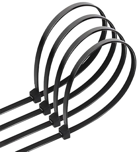 bridas de poliamida de 3,6 x 200 mm (40 uds), color negro, ideales para organizar cables y materiales en manualidades y arreglos en el hogar.