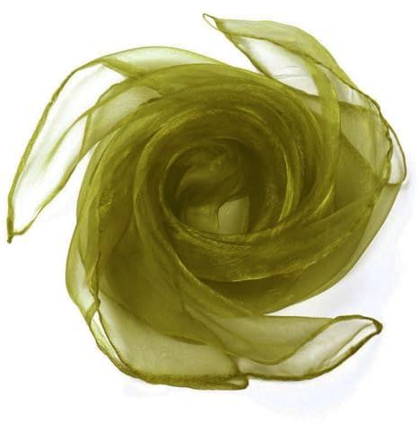 Whakano 10 paños cuadrados de gasa para malabares, toallas de danza, toallas de gimnasia, malabares, sensoriales, de baile, 60 cm, verde oliva