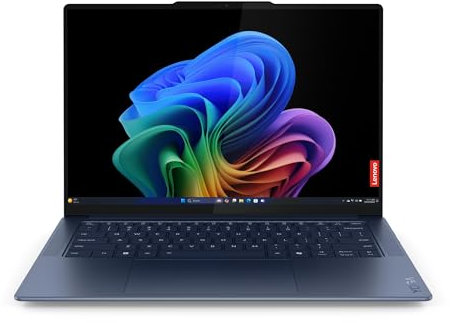 Lenovo Yoga Slim 7X – Ordenador Portátil Copilot+ PC,14.5 3K OLED Táctil (Qualcomm SD X1E78100, 32GB RAM, 1TB SSD, Windows 11 Home, Wi-Fi 7) Azul, QWERTY Español - Incluye Ratón Inalámbrico y Funda