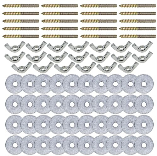 Allazone 20 PCS Kit de Montage pour Perchoir, Support de Mangeoire pour Cage à Oiseaux Perchoirs Accessoires Matériel pour Oiseaux pour Fixation perchoirs, Planches de siège sur Cage à Oiseau