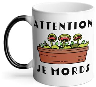 Termoreaktiv mugg magisk mugg - Attention I bits växt köttätande kruka för trädgårdsarbete - 325 ml