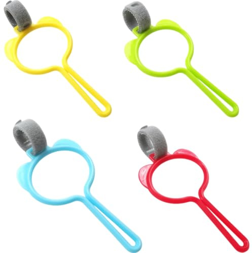 WUSJCOF Dispensador de Bolsas para Excrementos de 4 Piezas, con Función de Manos Libres, con Correa, Accesorio, (Rojo, Verde, Azul, Amarillo)