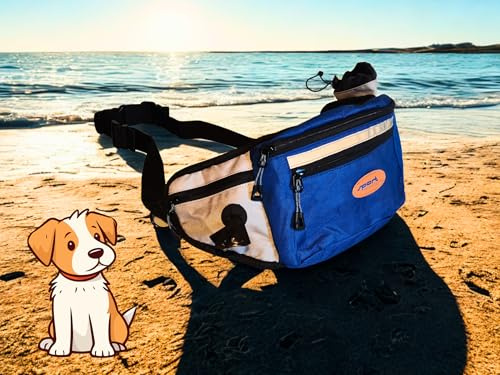 Sport Vibrations® Daily Bag - Sac banane avec porte-bouteille et sac à friandises pour promenade de chien et accessoires pour chien