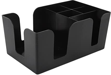 Respicefinem Organizador De Estación De Café Clasificación Multifunción Organizador De Condimentos De Café Vertical ABS con 6 Compartimentos para Almacenamiento En La Encimera De