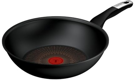 Tefal Explore - Wok 28 cm, Mango fijo, Aluminio, Recubrimiento FusionCore Antiadherente, Apto inducción, Thermo-Signal