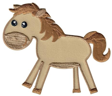 PatchMommy Pferd Patch Aufnäher Applikation zum Aufbügeln Bügelbild - für Kleidung Jeans Jacken Kinder Baby
