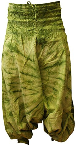 SHOPOHOLIC FASHION batikfärgade haremsbyxor, färgglada yoga boho säckiga byxor hippie kläder