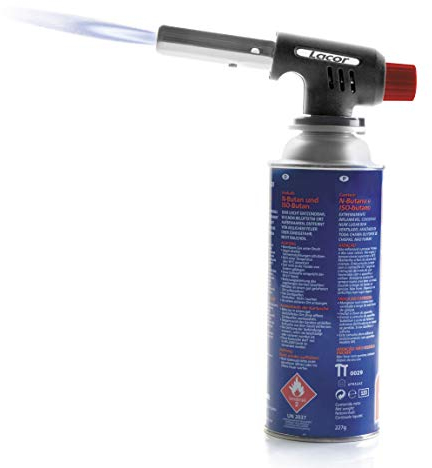 Lacor - 68984 - Cabezal Soplete de Gas Profesional, No Incluye Adaptador, 1,65 kW, 120 g/h, Uso Profesional, Gratinar, Flamear, Fundir o Caramelizar Ingredientes, 15 x 4 x 8,5 cm