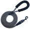 MayPaw 7FT/8FT/10FT Strong Rope Dog Lead, 1/2 Thick Heavy Duty Climbing Nylon Medium Large Dog Lead with Soft Padded Handle for Outdoor Pets Walking Playing Exploring, Black 10 feet