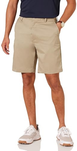 Amazon Essentials Men's Classic-Fit Stretch Golf Shorts with Moisture-Wicking, Active Waistband, Khaki Brown, 38