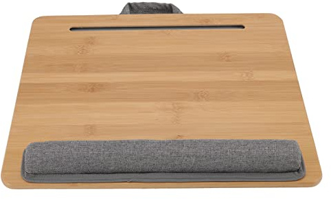 Bärbar Dator, 42x34 Cm Bambu Top Lap Skrivbord med Kudde och Handledsdyna, Knäställ för Surfplatta för Säng och Soffa, för Arbete Läsa Skriva