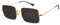SOJOS Rechteckig Polygon Polarisiert Sonnenbrille für Damen Herren Retro Klassisch Vintage Shades SJ1168 Schwarz Linse
