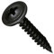 4.2mm x 41mm Wafer Head Self Tapping Screw, Black Phosphate, Modified Truss Head Wood Screws, Carbon Steel Fine Thread Phillips Drive, Pozi Flanged Head for Sheet Metal and Plasterboard (25 pcs)