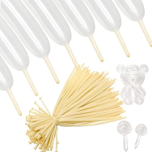Moguri 30 Stück Transparente Modellierballons, Lange 260 mm Luftballons zum Formen von Tierfiguren und Dekoration, Ideal für Geburtstagsfeiern, Hochzeiten und Feste, Stretchbare Luftballons