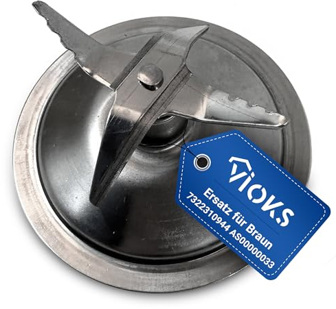 VIOKS Messersatz Ersatz für für Braun 7322310944 AS00000033 Messereinsatz für Standmixer - Ersatzteile für Standmixer Mutiquick 3 und 5, TributeCollection