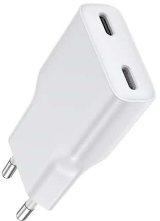 DEESOOCO Ultradünnes USB-C Ladegerät 20W, Stecker USB-C Netzteil Schnellladegerät für i-Phone 17 16 15 14 13 12 11 Pro Max X XS, Sam-Sung, Ultra Slim Ladegerät, Stecker Klein