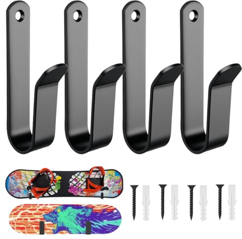 EXIN DECHEN 4 Stück Snowboard Wandhalterung, Schwarz