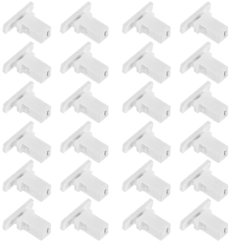 OFFSCH 40 fibbie di ricambio per bidoni della spazzatura, colore bianco, clip di bloccaggio per bidoni della spazzatura da cucina, chiusura a pressione, autobloccante, parti di riparazione per