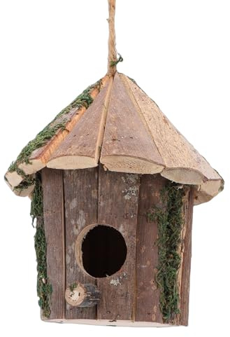 Tnfeeon Nichoirs à Oiseaux pour l'extérieur, Nichoirs ou Extérieurs, Robustes avec Une Corde de Suspension pour Le Dégagement, d' en Cèdre, Pinsons, Hirondelle, Mésanges pour l'