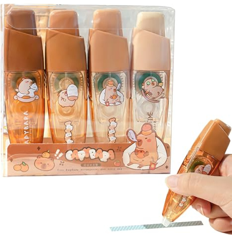 Rollo De Cinta Adhesiva De Doble Cara - 4 Piezas De Suministros Para Ocio Creativo Y Periódico | Rollo De Cinta Adhesiva Para Artesanía | Para Niños Niñas Profesores Jóvenes Tarjeta De Foto