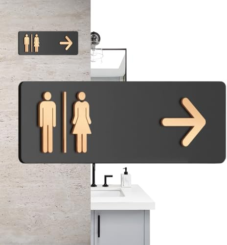 Unisex Toalettskylt Akryl Toalett Vägvisare