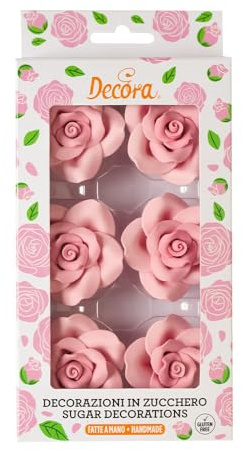 Decora 0500361 Confezione da 6 Rose Grandi Rose