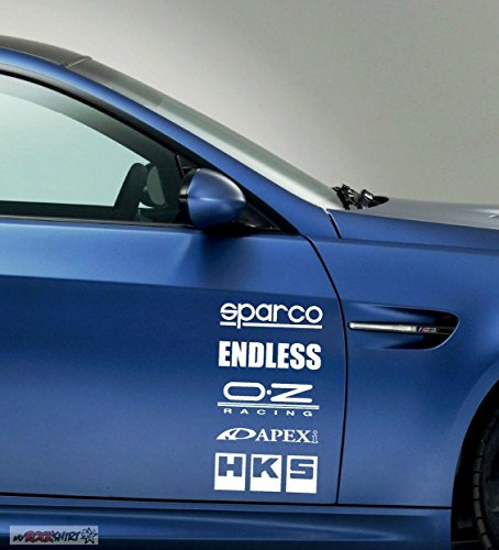 myrockshirt Sponsor Set 44 30x17 cm Aufkleber,Sticker, Autoaufkleber