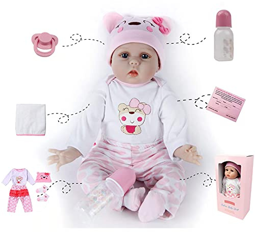 20 tum 50 cm Baby Soft Body Reborn Docka Flicka Realistisk RealTouch Nyfödd höger klädmodell pedagogiska leksaker för barn Bästa födelsedagsset