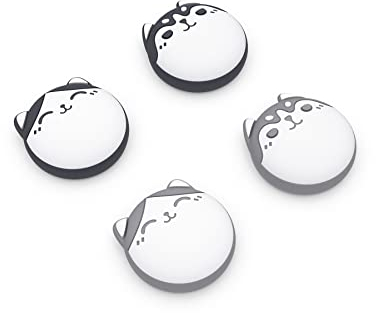 PlayVital Agarres para el Pulgar para ps5 Thumbstick Grip Caps para ps4 Mando Tapas de Agarre para Xbox Series X/S Tapas de Joystick para Switch Pro Control (Husky & Gatito-Azul Marino & Gris Claro)