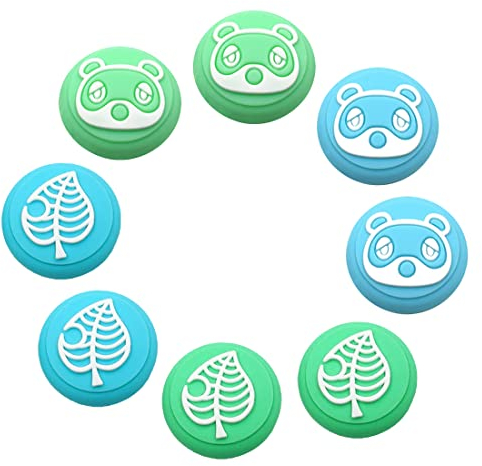 LIUJZZJ 8 Pezzi per Nintendo Switch NS Joy con Switch Lite Controller Copri levette analogiche Silicone con Parti di Ricambio Manopole Coperchio del Cappuccio