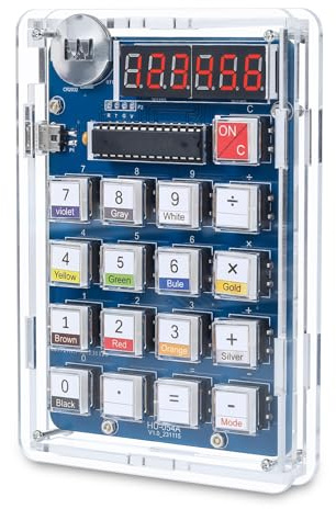 DONGKER Kit de soldadura DIY de 6 dígitos, kit de soldadura DIY con pantalla, kits electrónicos para estudiantes universitarios, estudiantes, aprendizaje y uso diario