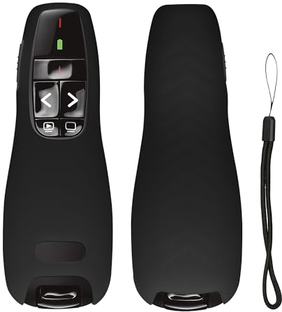 kwmobile Laserpointer Silikonhülle kompatibel mit Logitech R 400 Hülle - Silikon Case für Pointer - Remote-Klicker Schutzhülle - Schwarz