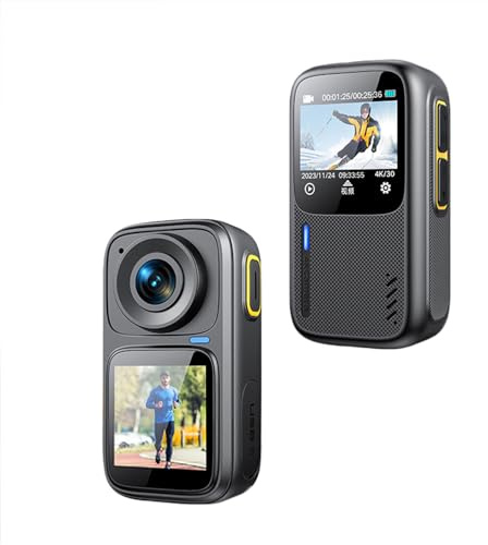 Andoer Action Cam 4K/30FPS WiFi-kamera, pekkontroll APP-fjärrkontroll med vattentätt hölje under vatten 30 m förinspelning inbyggt batteri för surfing dykning