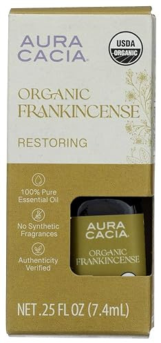 Aura Cacia Organic Frankincense Essential Oil, 0.25 Fl Oz