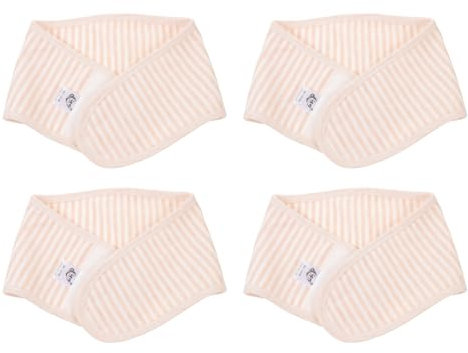 FRCOLOR 4stücke Bauchband Einstellbarer Nabelgurt Für Neugeborene Atmungsaktives Design Hautfreundliches Material Zur Unterstützung Bei Nabelbruch Beige