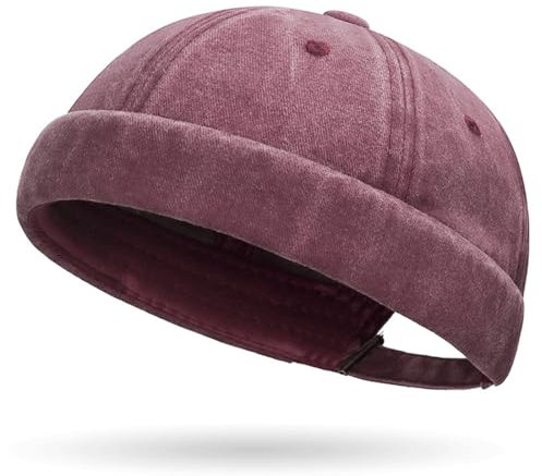 YKDLLF Cotton Docker Cap Seemannsmütze Hafenmütze - Schnelltrocknend Sommer Fisherman Beanie Ohne Schirm