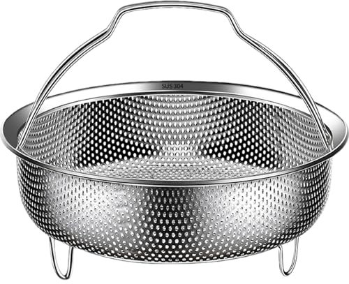 Flkiglm Panier Vapeur En Métal, Acier Inoxydable Panier Autocuiseur, Plateau À Vapeur Pour Légumes Avec Poignée Et Pied De Base, Panier Autocuiseur Insert Pour Cuisson À Vapeur Avec Poignée