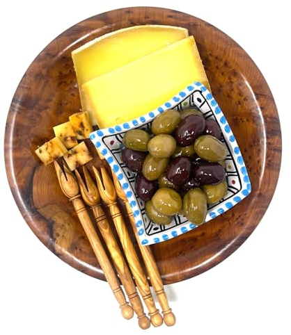 Cocktail, Olive and Cheese Forks - Handcrafted Olive Wood Party Snack Pickers