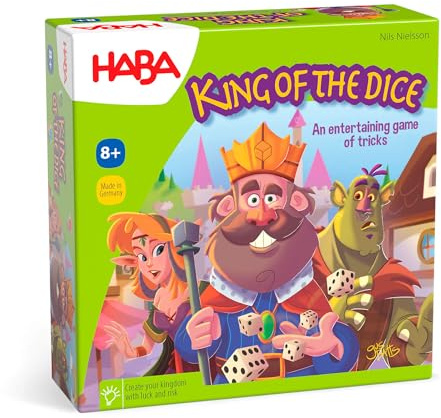 HABA King of The Dice - A Tricky Skill and Luck Dice Board Game, Perfect for Family Games and Kid Games for Ages 8 Years and Up (Made in Germany)